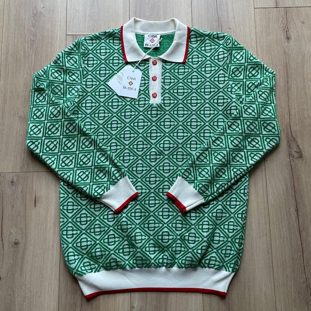 Casablanca Men's Green Color Casual Sweaters